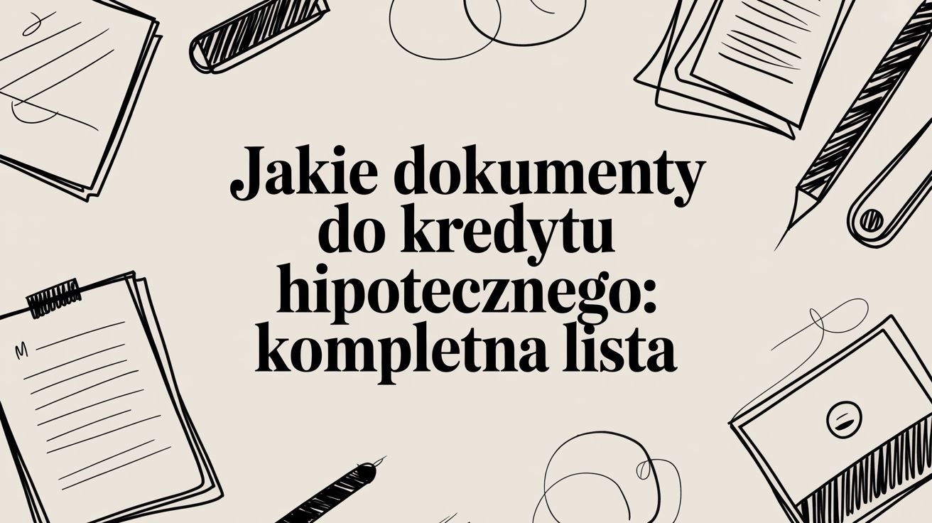 jakie dokumenty do kredytu hipotecznego: kompletna lista