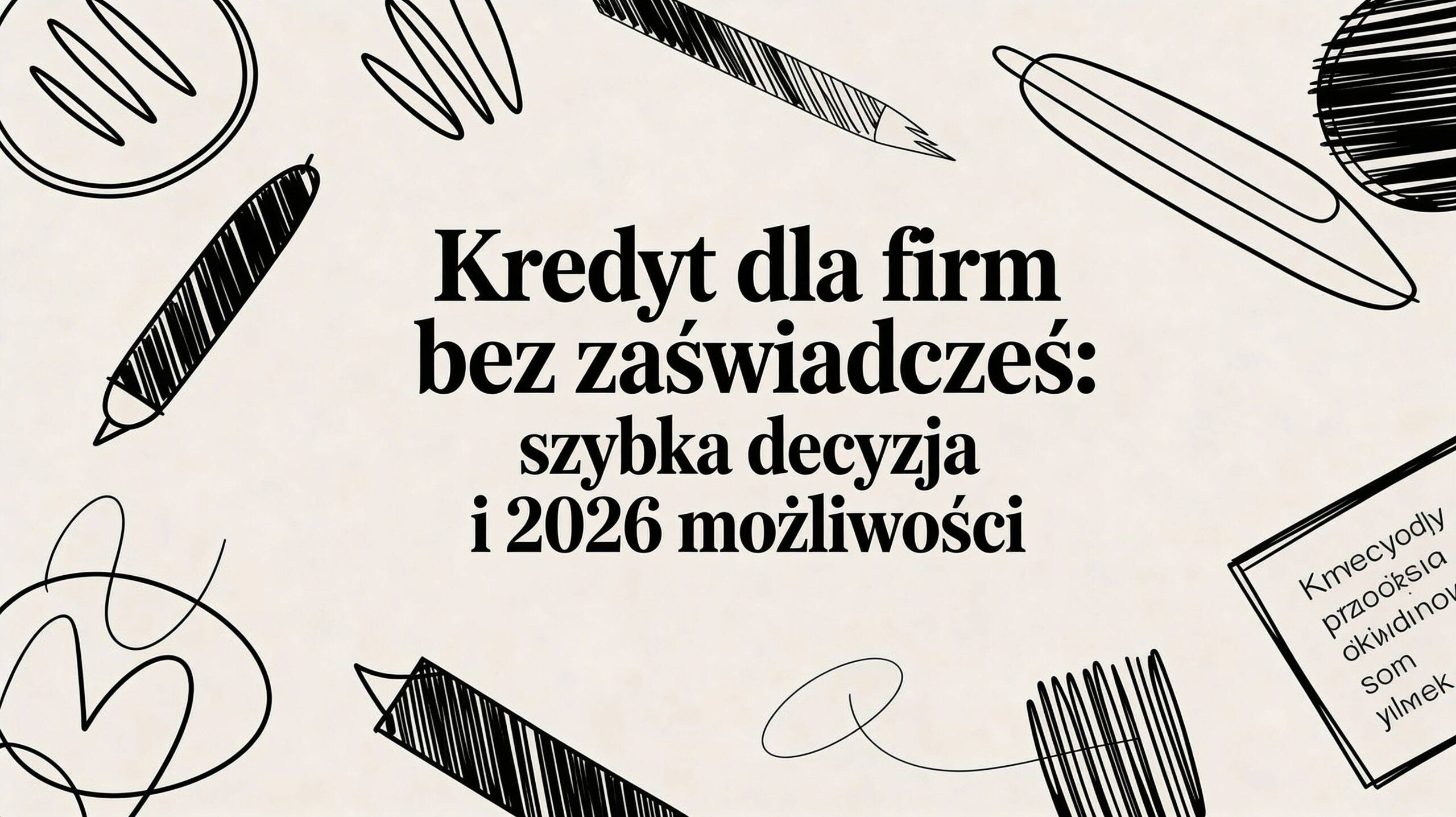 Kredyt dla firm bez zaświadczeń: szybka decyzja i 2026 możliwości