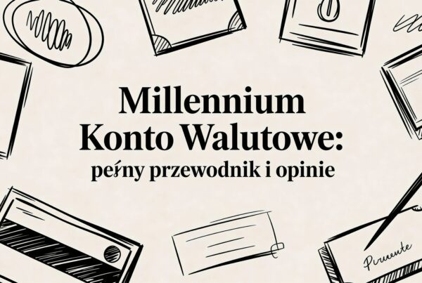 Millennium konto walutowe: Pełny przewodnik i opinie 2 - Scori millennium currency account banking sketch - Scori