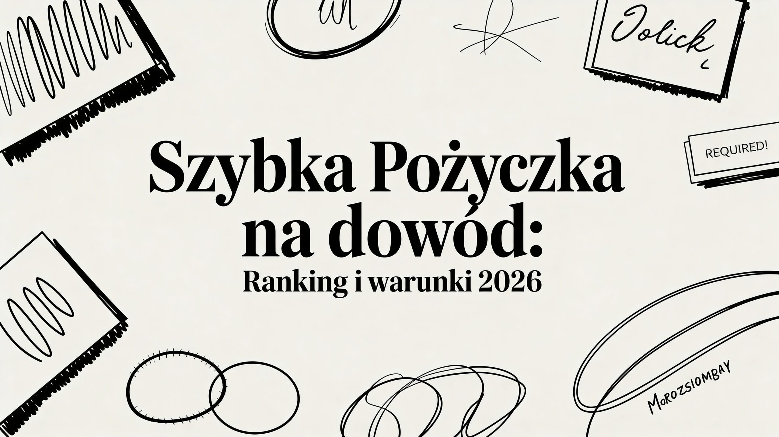 Szybka pożyczka na dowód: Ranking i warunki 2026