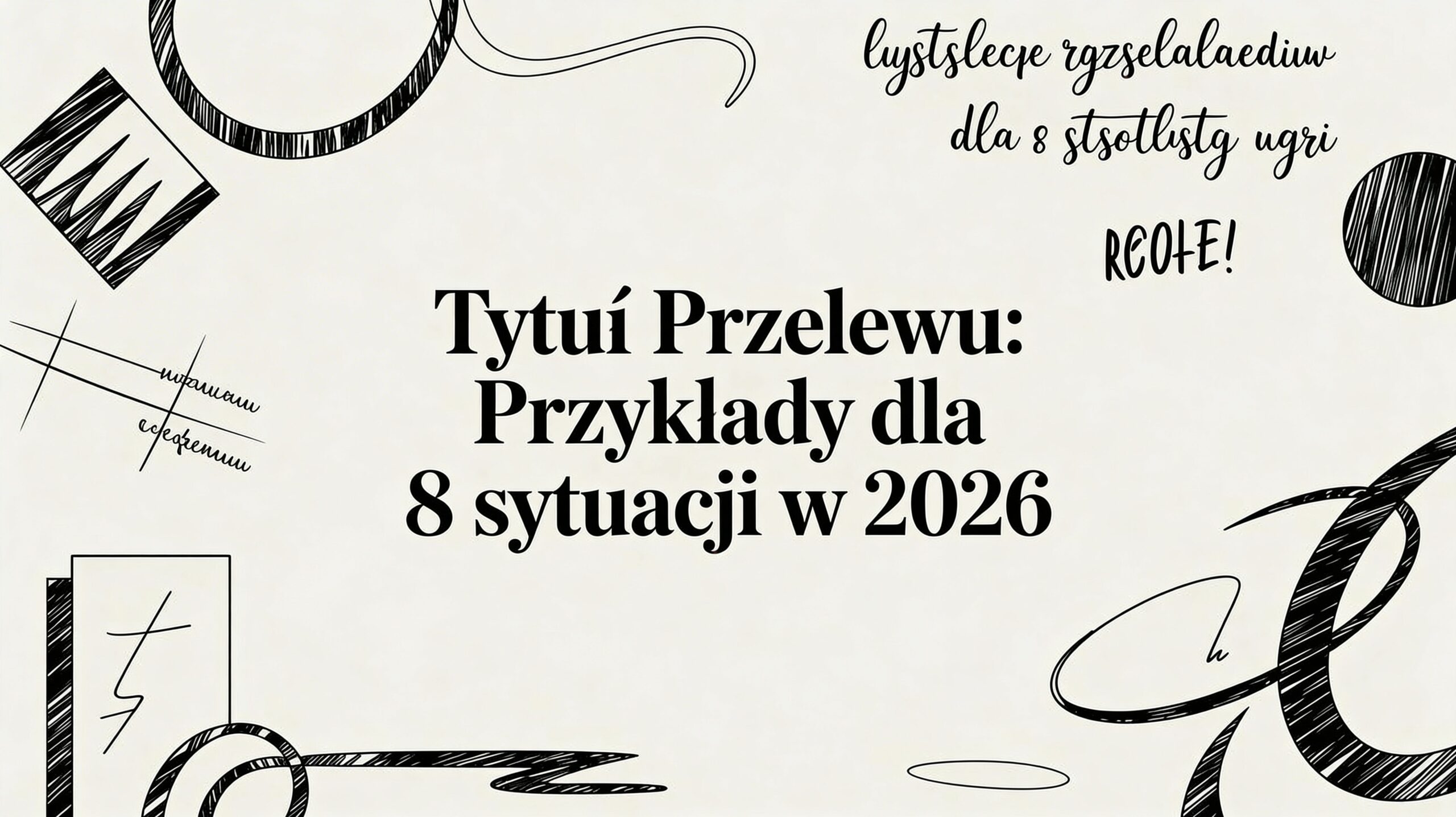 Tytuł przelewu: przykłady dla 8 sytuacji w 2026